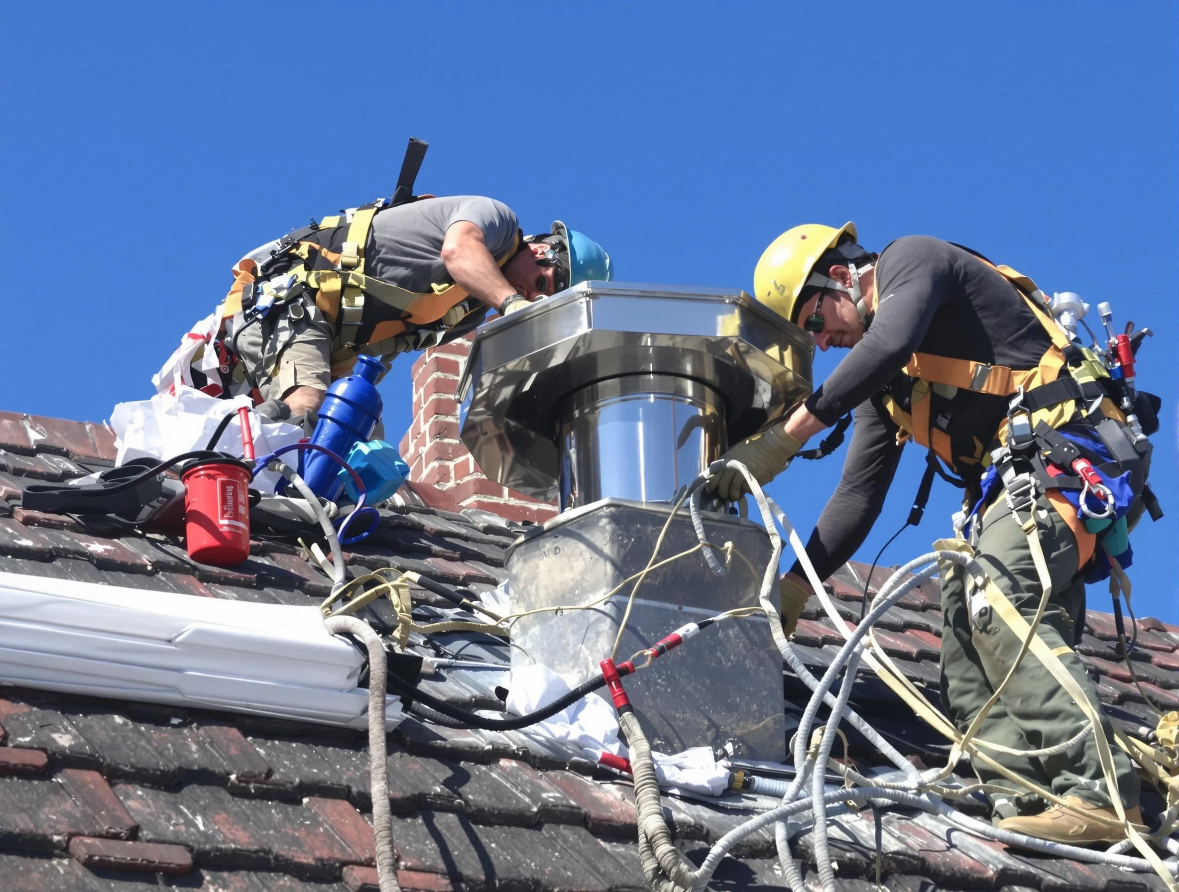 Protective chimney cap installed by Ponderosa Park Chimney Sweep in Ponderosa Park, CO
