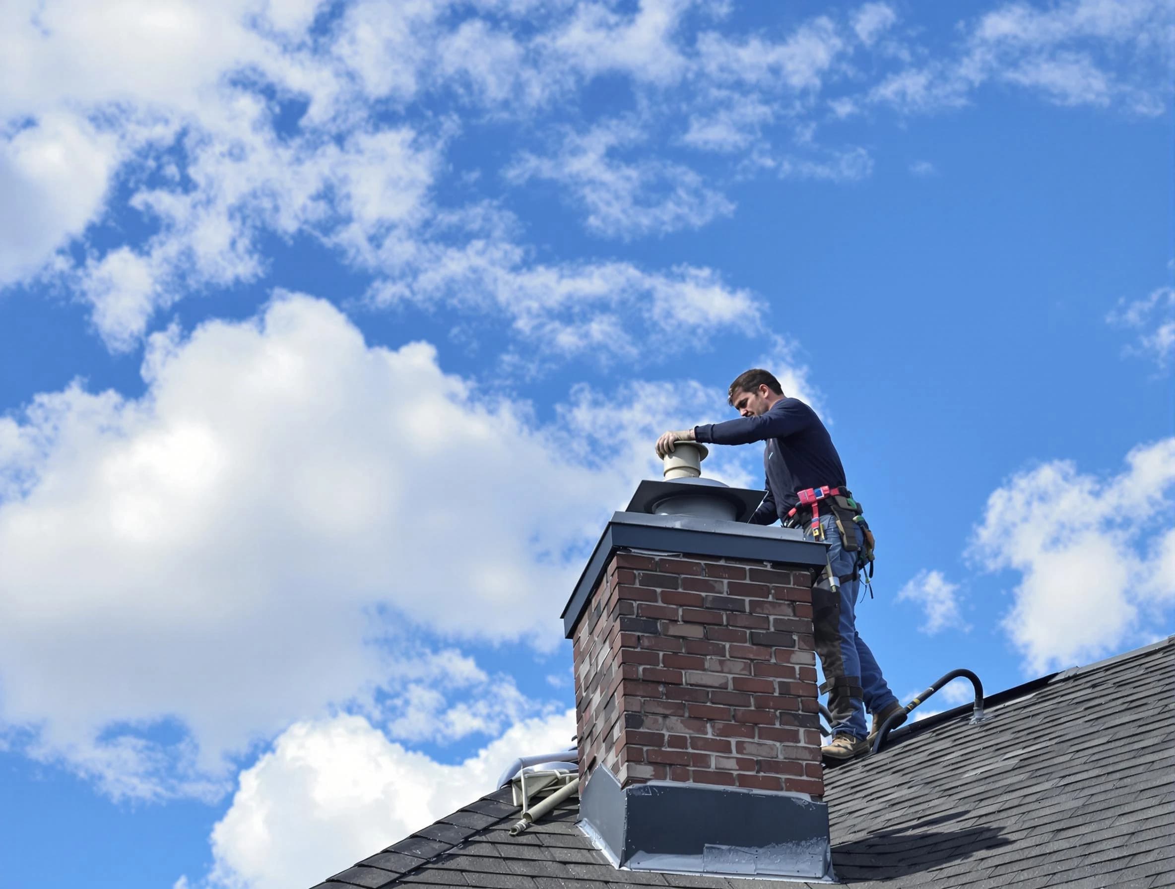 Ponderosa Park Chimney Sweep installing a sturdy chimney cap in Ponderosa Park, CO