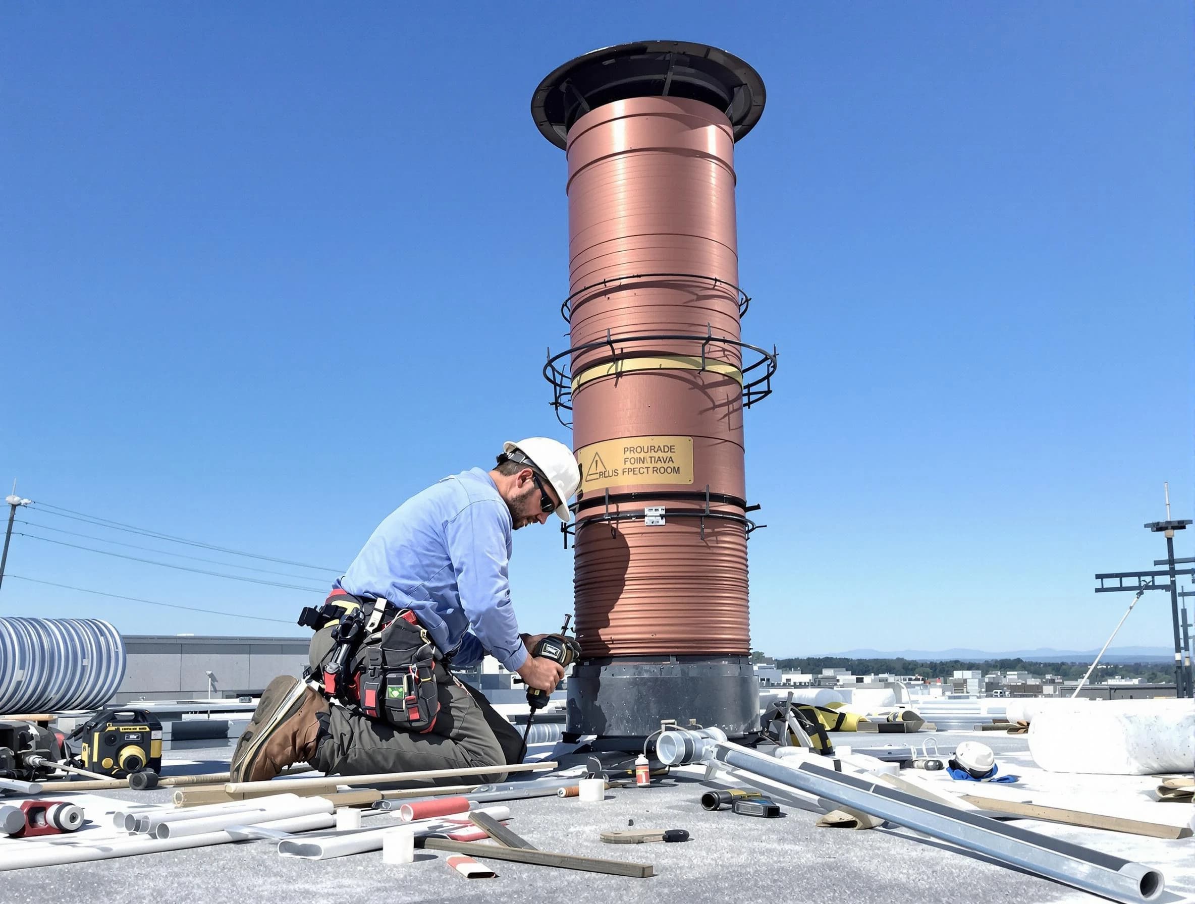 Installed chimney liner by Ponderosa Park Chimney Sweep in Ponderosa Park, CO