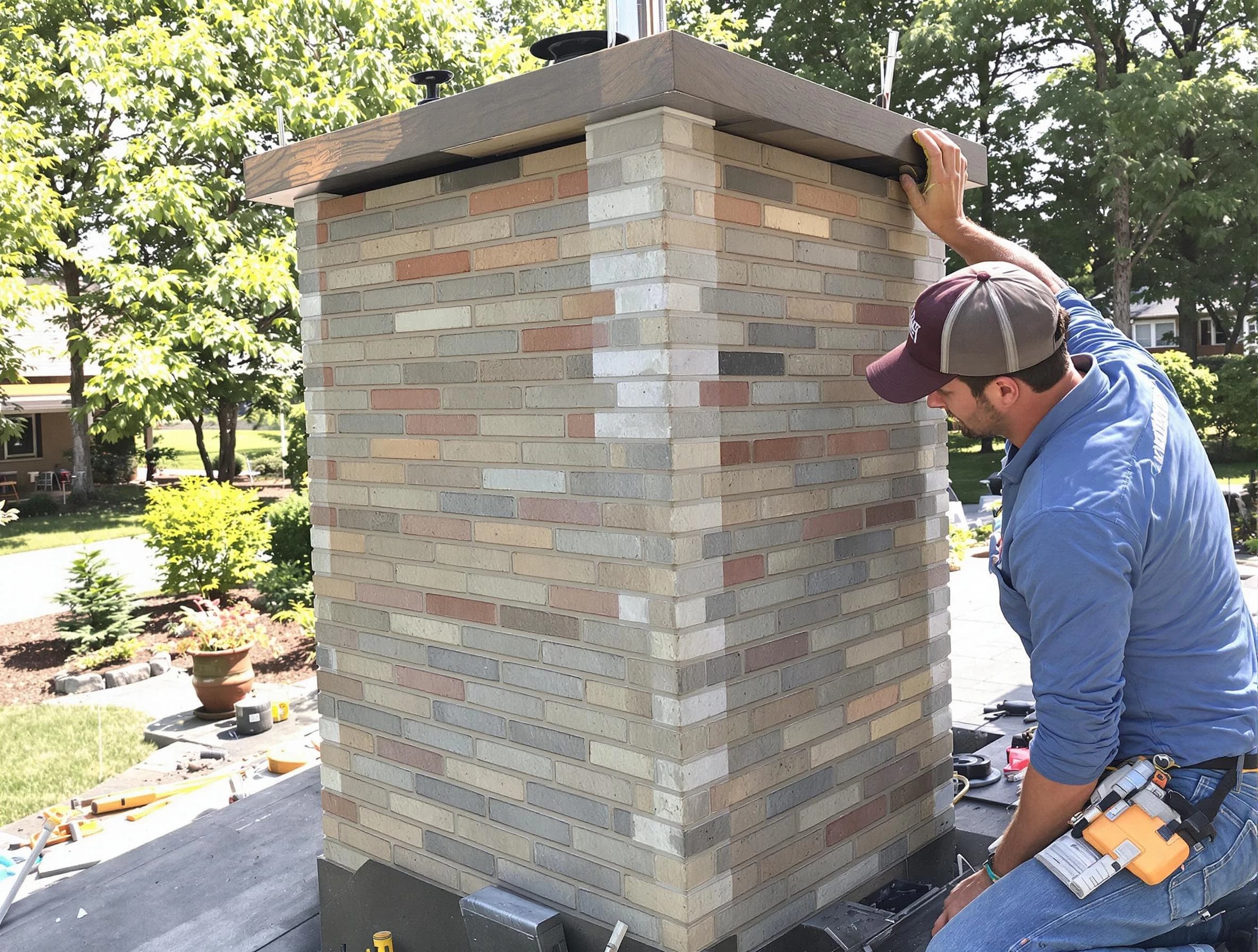 Ponderosa Park Chimney Sweep completing a modern chimney remodel in Ponderosa Park, CO