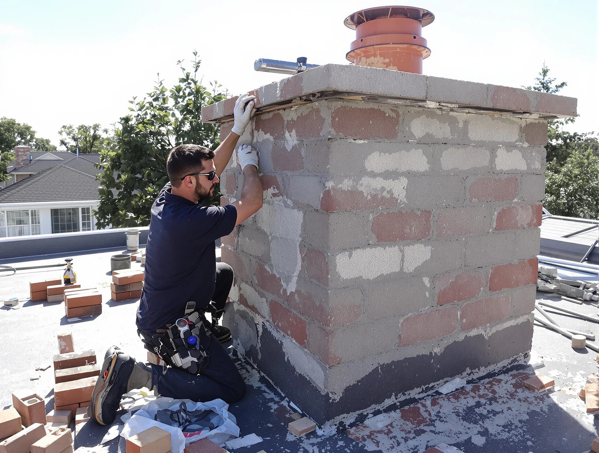 Advanced chimney repair process by Ponderosa Park Chimney Sweep in Ponderosa Park, CO