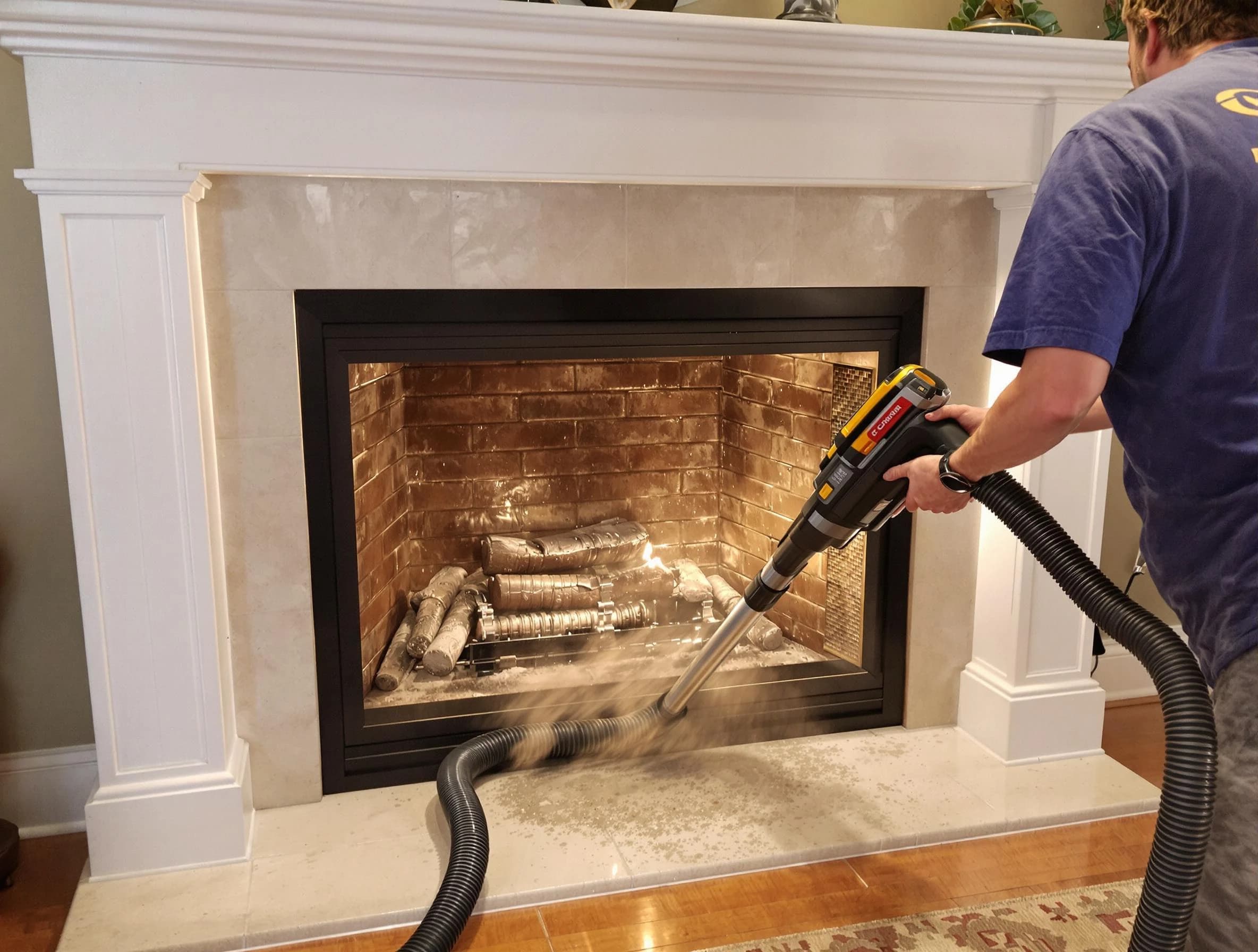 Fireplace cleaning performed by Ponderosa Park Chimney Sweep in Ponderosa Park, CO