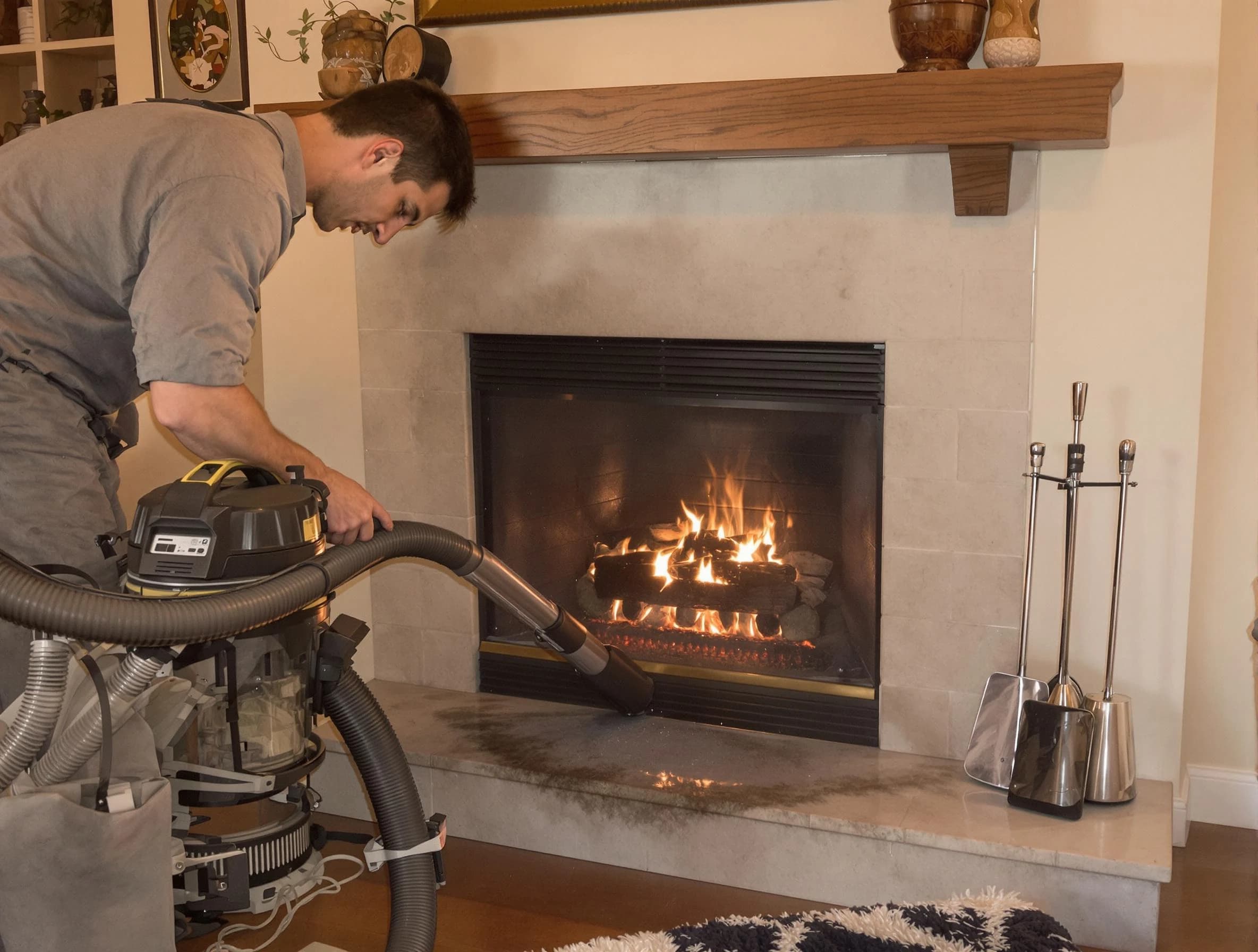 Routine fireplace upkeep by Ponderosa Park Chimney Sweep in Ponderosa Park, CO