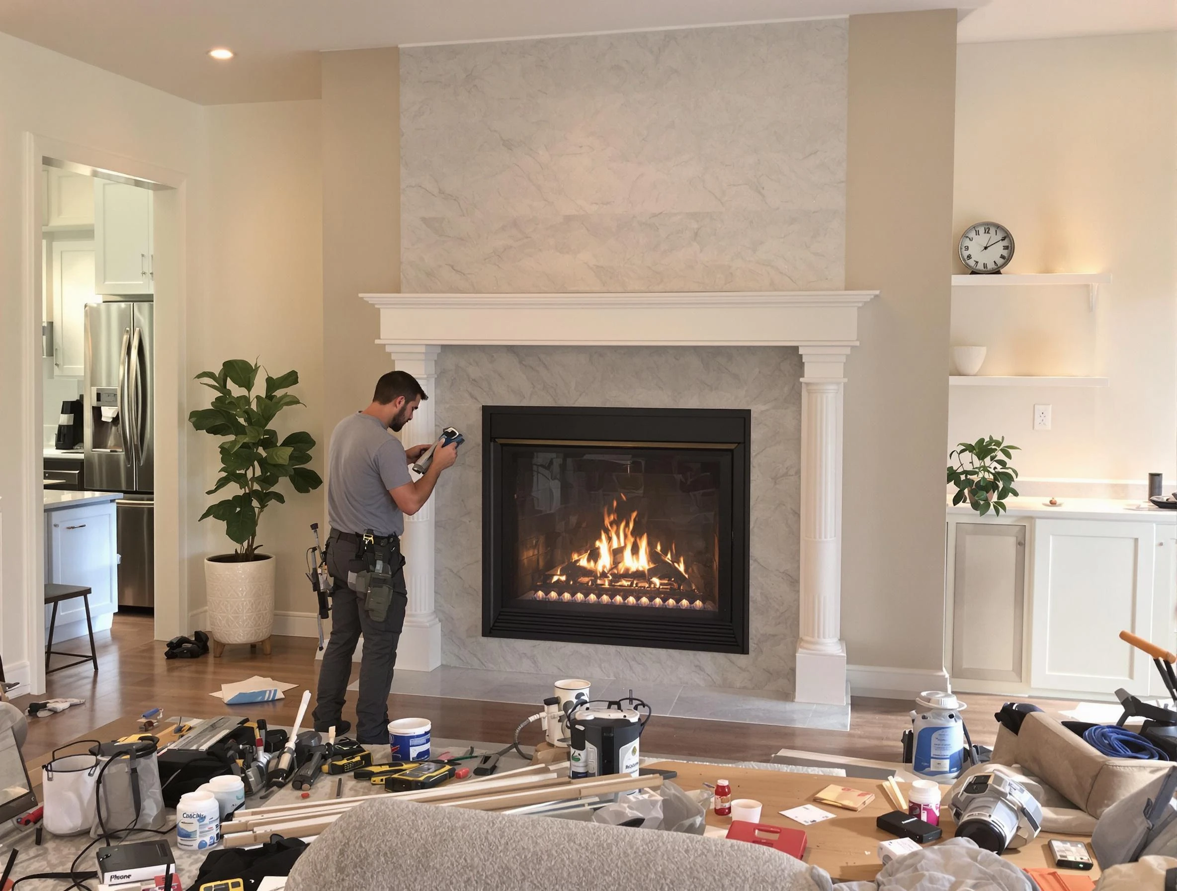 Newly installed fireplace by Ponderosa Park Chimney Sweep in Ponderosa Park, CO